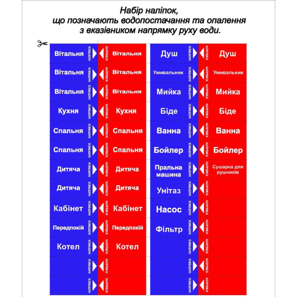 Набір наклейок для сантехніки Майстерня Онищенко