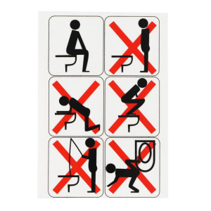 Наклейка інформаційна для туалету Майстерня Онищенко