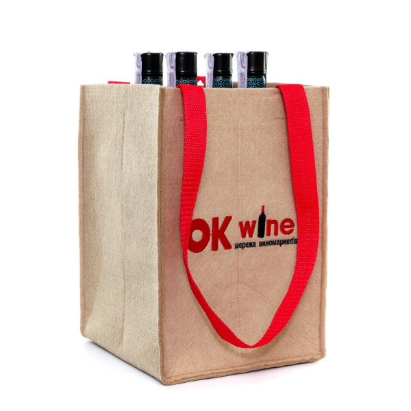 Сумка упаковка для пляшок Майстерня Онищенко повстяна