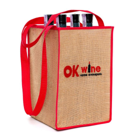 Сумка упаковка для пляшок Майстерня Онищенко джутова